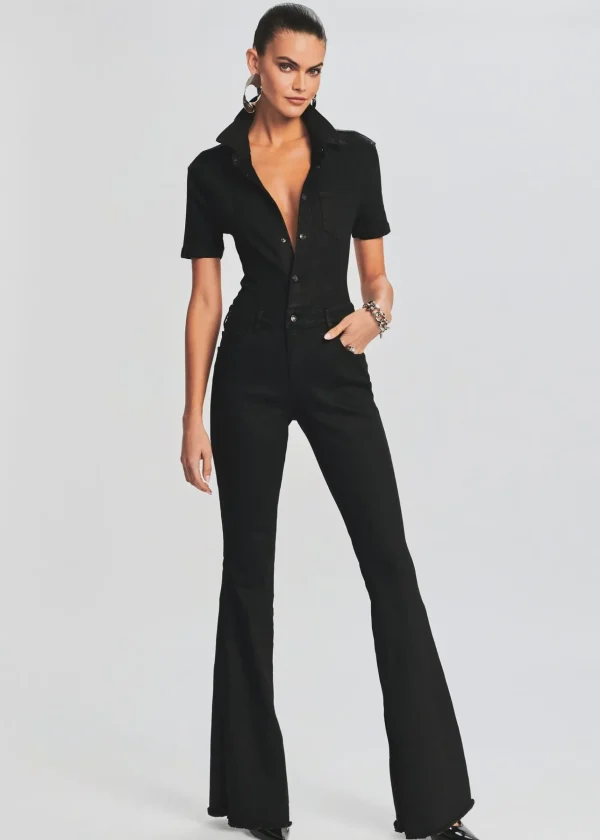 Jumpsuits*Retrofete Lyla Coated Denim Jumpsuit Waxed Black