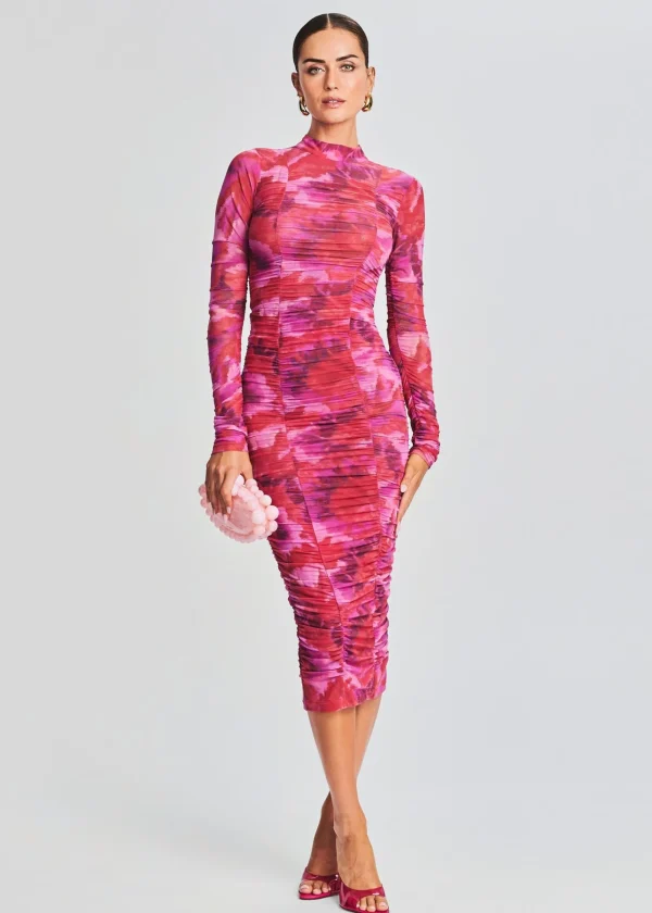 Guest Of*Retrofete Mabel Long Dress Pink