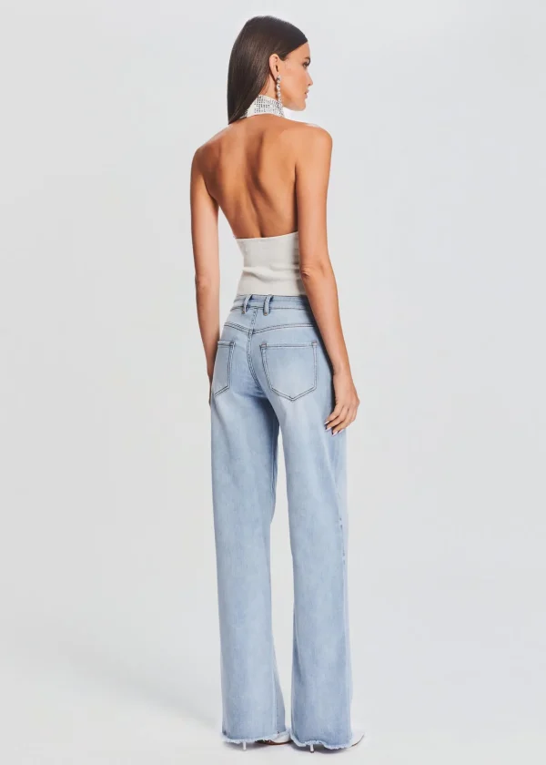 The Destination Bride*Retrofete Maci Embellished Knit Bodysuit White