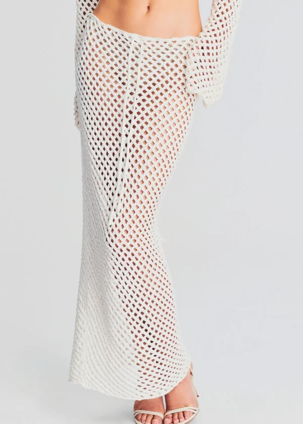 The Destination Bride*Retrofete Magen Knitted Skirt White