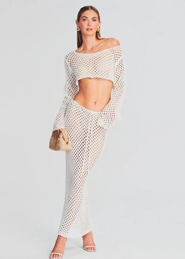 Sheer Bliss*Retrofete Magen Knitted Skirt White