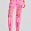 RETROFÊTE*Retrofete Maggie Low Rise Jean Neon Pink