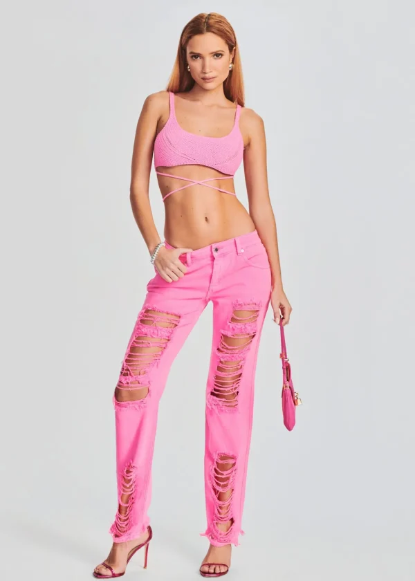 Denim*Retrofete Maggie Low Rise Jean Neon Pink