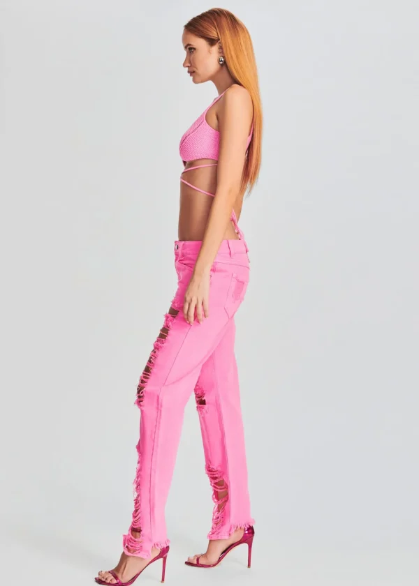 Denim*Retrofete Maggie Low Rise Jean Neon Pink