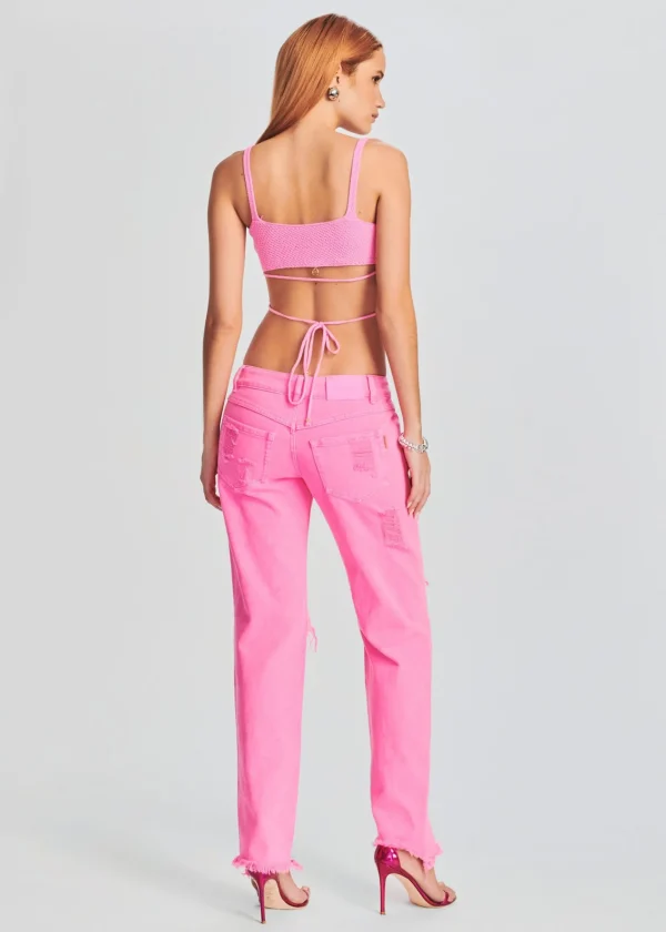Denim*Retrofete Maggie Low Rise Jean Neon Pink