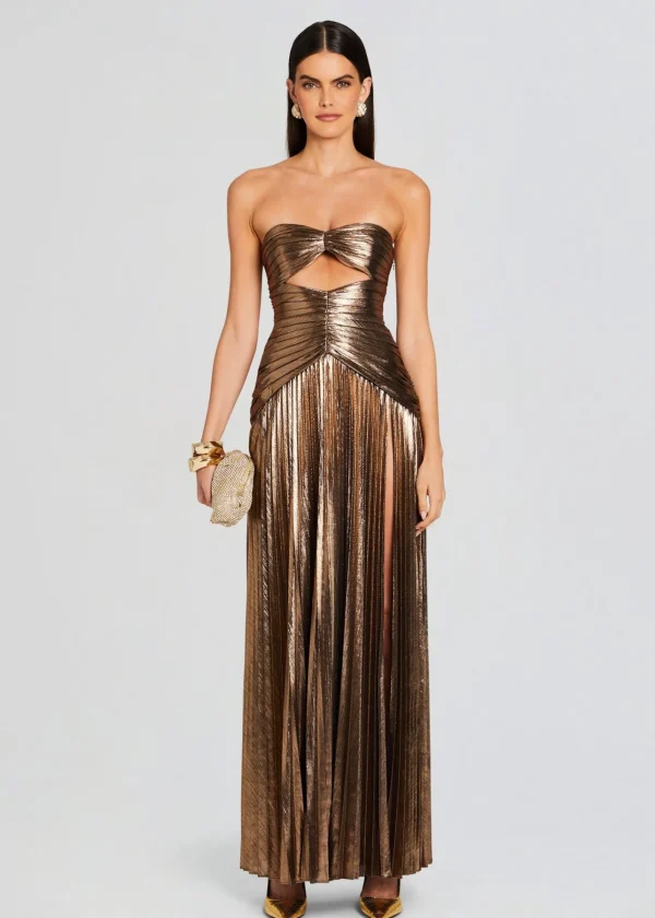 Trending*Retrofete Mallory Dress Metallic Bronze