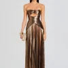 Subtle Shimmer*Retrofete Mallory Dress Metallic Bronze