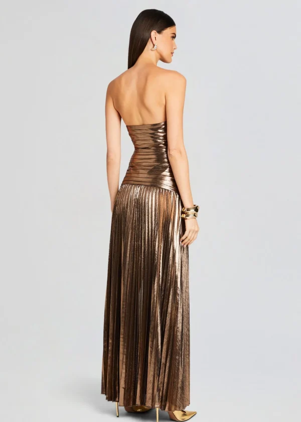 Trending*Retrofete Mallory Dress Metallic Bronze