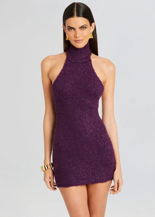 Dresses*Retrofete Mandy Boucle Dress Eggplant