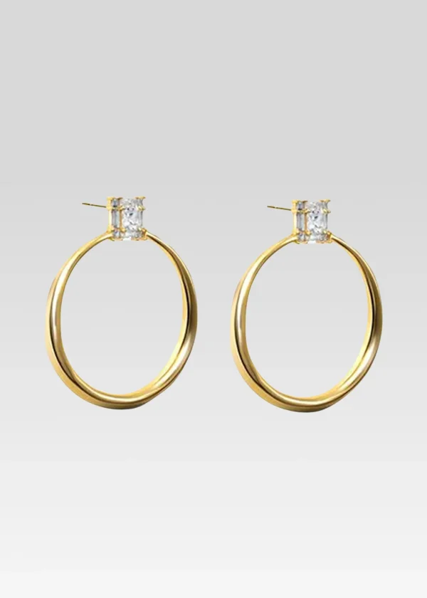 Day to Night*Retrofete Manhattan Hoop Earrings Gold