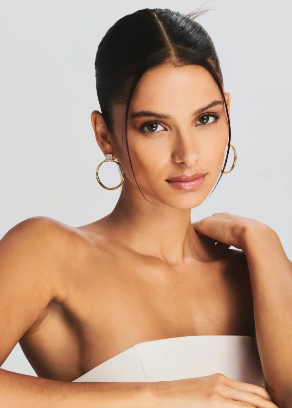 Day to Night*Retrofete Manhattan Hoop Earrings Gold