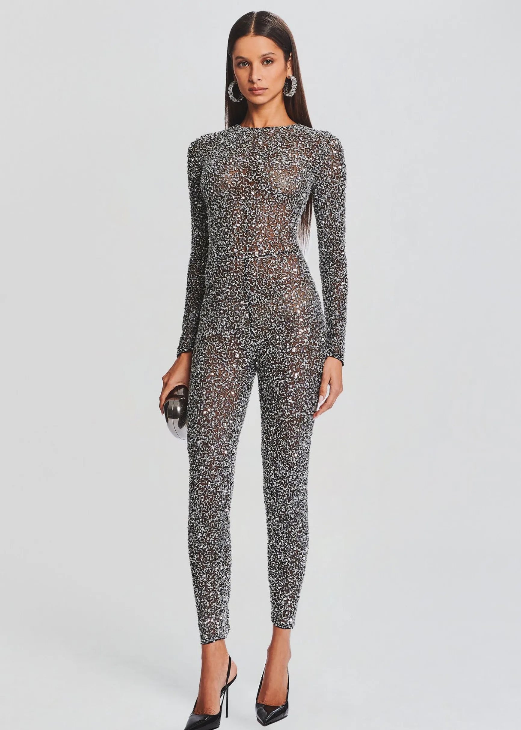 marcel_sequin_jumpsuit_0.webp RETROFÊTE*Retrofete Marcel Sequin Jumpsuit Black/Silver