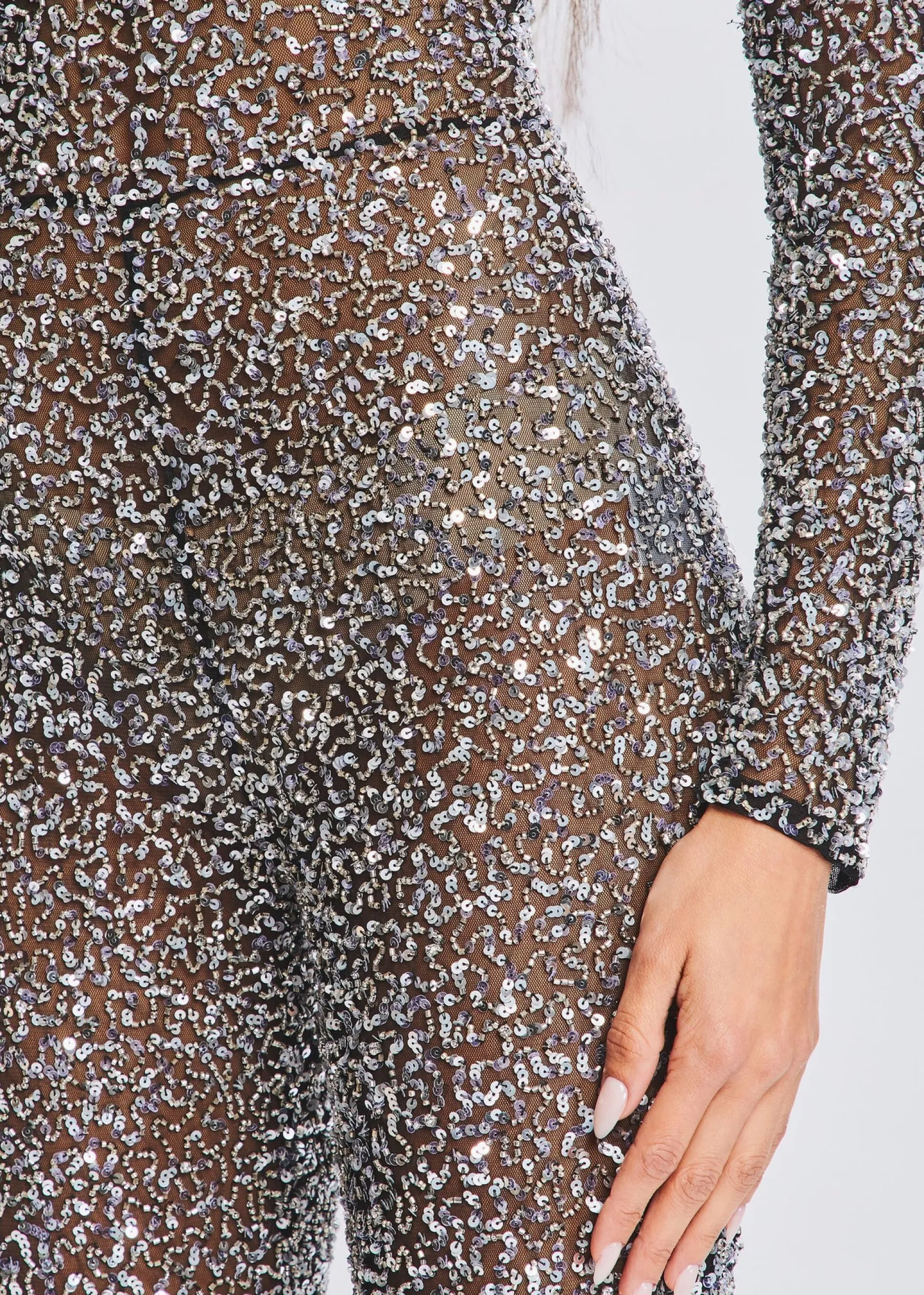 marcel_sequin_jumpsuit_1.webp RETROFÊTE*Retrofete Marcel Sequin Jumpsuit Black/Silver