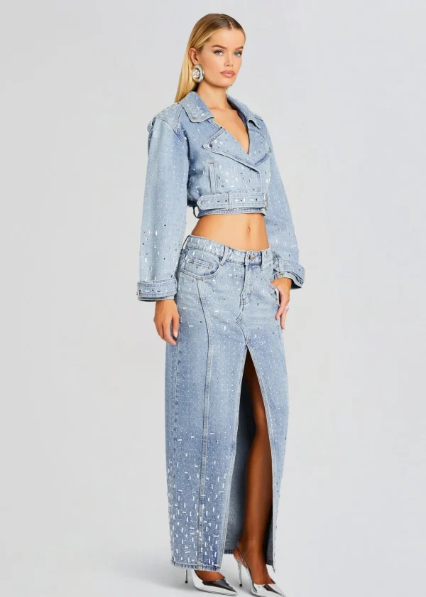 RETROFÊTE*Retrofete Marcie Embellished Denim Jacket Tresca