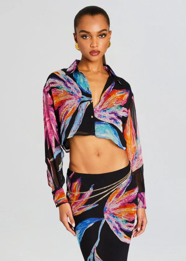 Resort '24*Retrofete Margo Crop Shirt Black