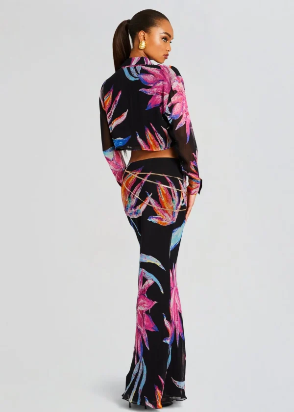 Tropical Hues*Retrofete Margo Crop Shirt Black