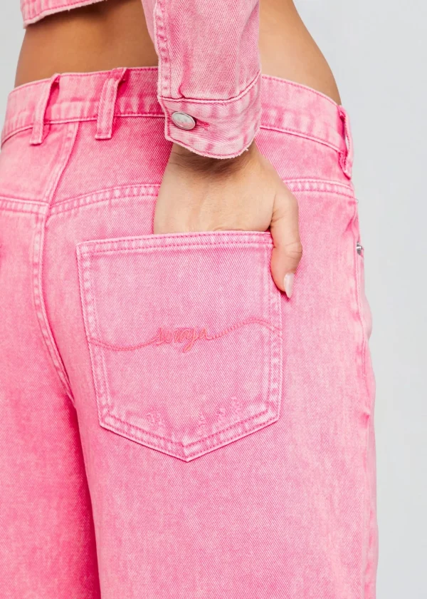 Denim*Retrofete Margot Cuffed Boyfriend Jean Malibu Pink