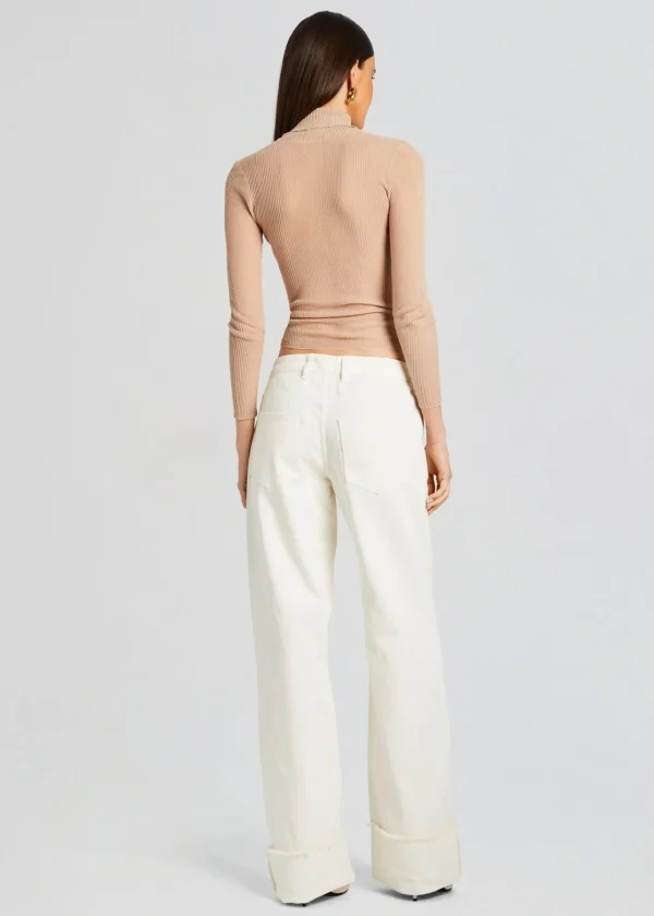 Business Chic*Retrofete Margot Cuffed Boyfriend Jean Off White