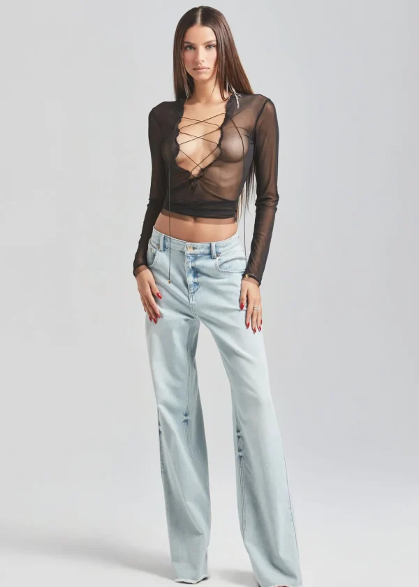 Bottoms*Retrofete Margot Terry Boyfriend Jean Skylight