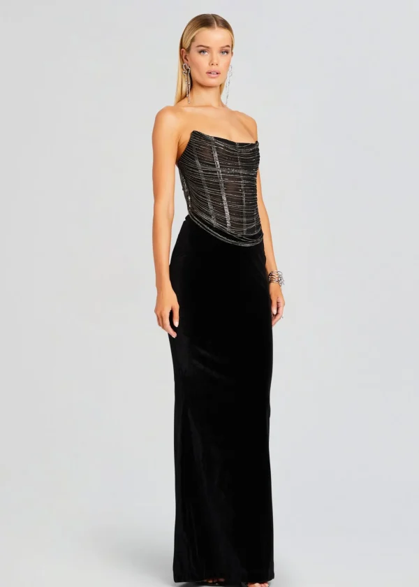 Gowns*Retrofete Mariah Embellished Dress Black/Silver