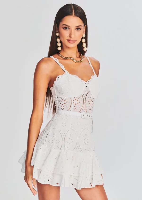Bachelorette Party*Retrofete Marianne Short Dress White Fruition