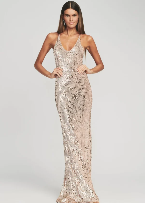 Bridal Party*Retrofete Marie Sequin Crochet Dress Rose Gold