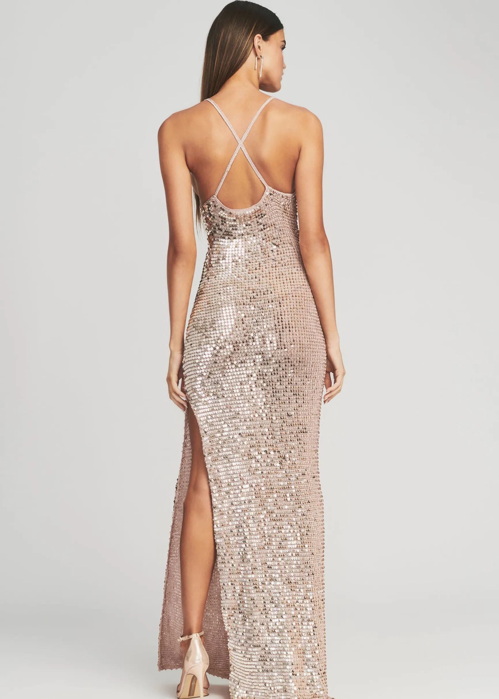 marie_sequin_crochet_dres_3-7.webp Guest Of*Retrofete Marie Sequin Crochet Dress Rose Gold