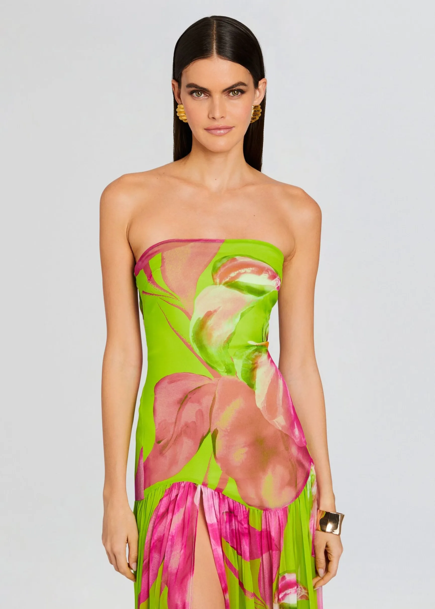 marisol_silk_dress_1.webp Guest Of*Retrofete Marisol Silk Dress Lime Anthurium