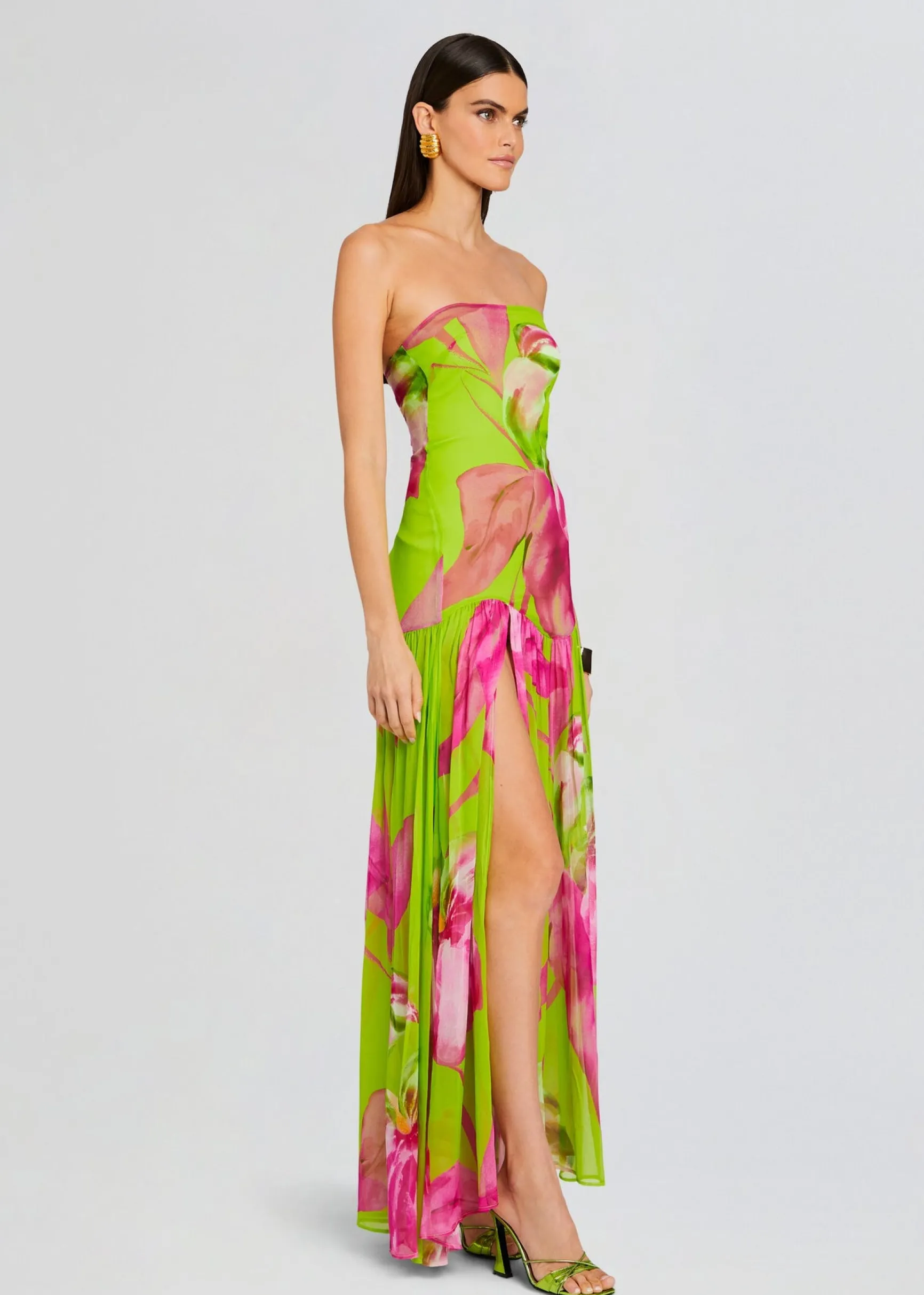 marisol_silk_dress_2-5.webp RETROFÊTE*Retrofete Marisol Silk Dress Lime Anthurium