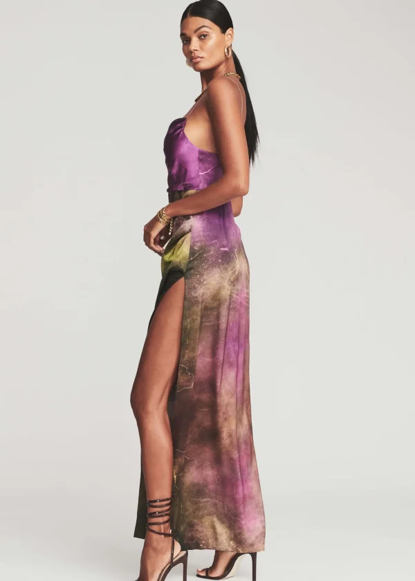 Guest Of*Retrofete Marlene Silk Dress Vintage Thunderstorm