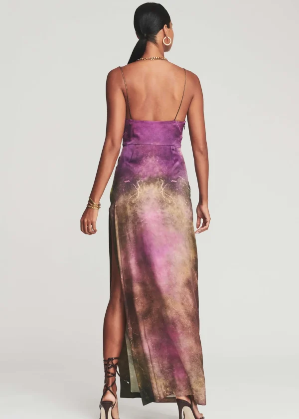 Guest Of*Retrofete Marlene Silk Dress Vintage Thunderstorm
