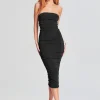 Night Out*Retrofete Martha Strapless Midi Dress Black
