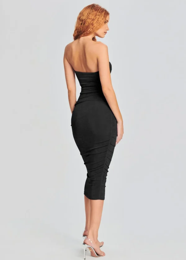 Midi*Retrofete Martha Strapless Midi Dress Black