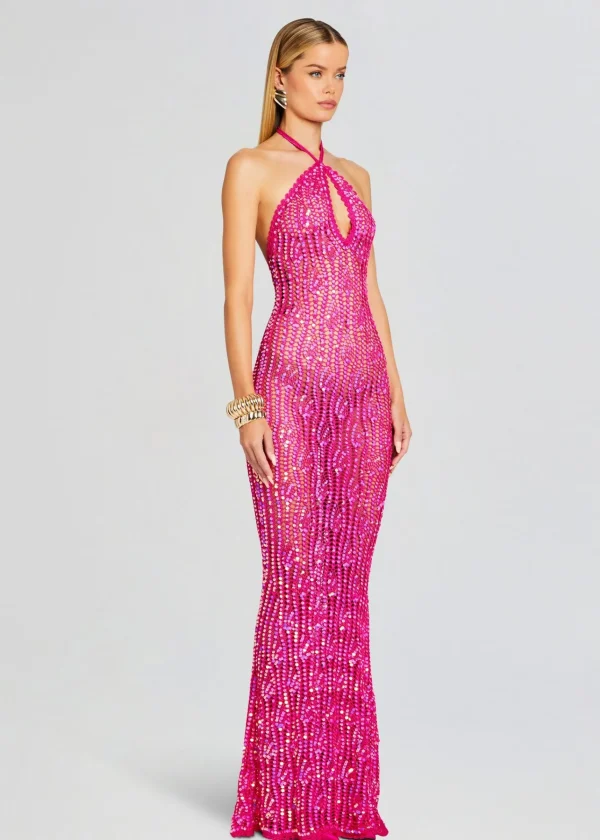 Spring Knits*Retrofete Massie Sequin Crochet Dress Paradise Pink