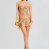 Dresses*Retrofete Matilda Embellished Lace Dress Tannin