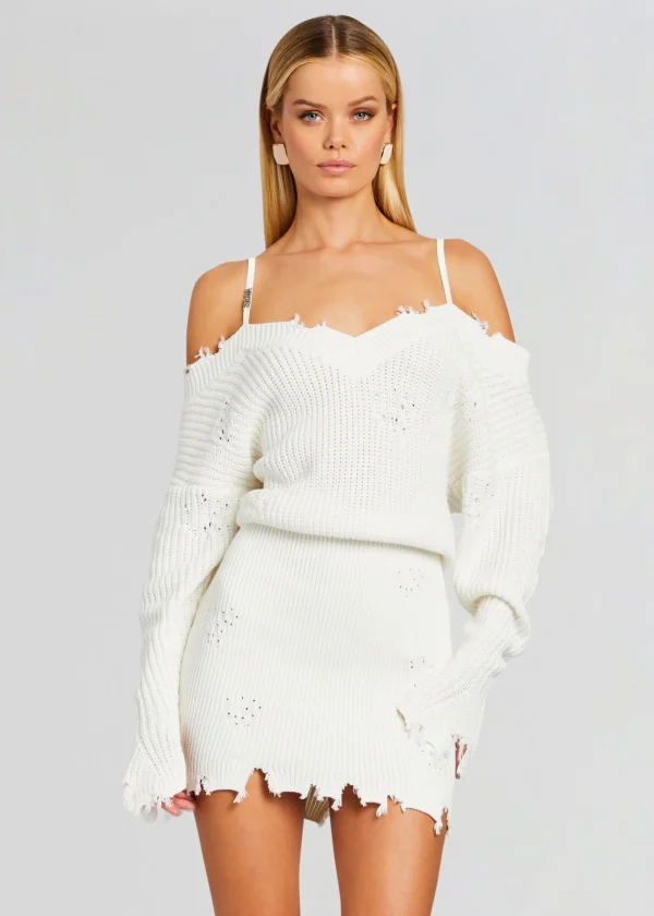 Dresses*Retrofete Maude Sweater Dress Winter White
