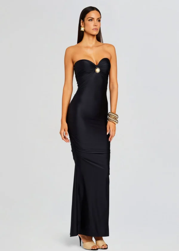 Resort '24*Retrofete Maura Lycra Midi Dress Black