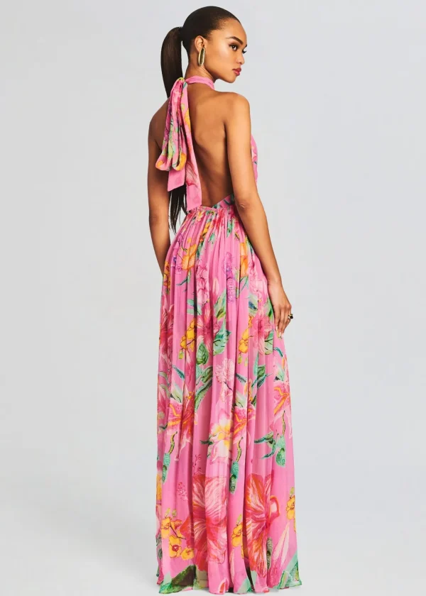 Resort '24*Retrofete Megan Long Dress Pink Floral
