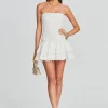 Honeymoon Looks*Retrofete Megan Short Dress White