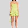 Trending*Retrofete Megan Short Dress Lime Punch