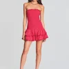 Tropical Hues*Retrofete Megan Short Dress Fuchsia Fruition