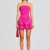 Tropical Hues*Retrofete Megan Short Dress Hot Pink