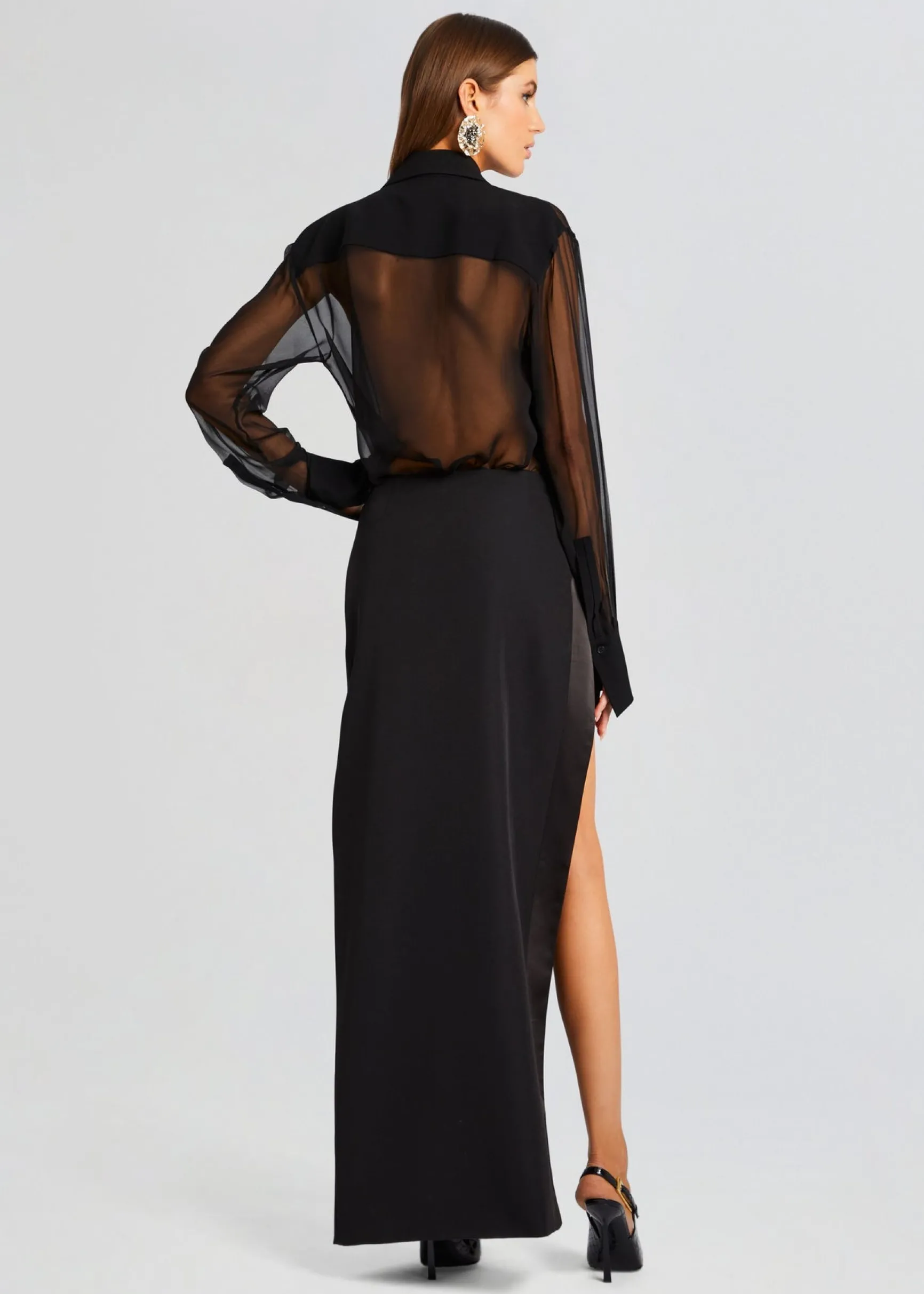 meghan_panelled_silk_blou_3-4.webp Night Out*Retrofete Meghan Panelled Silk Blouse Black