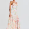 Honeymoon Looks*Retrofete Melia Long Dress White Fresca