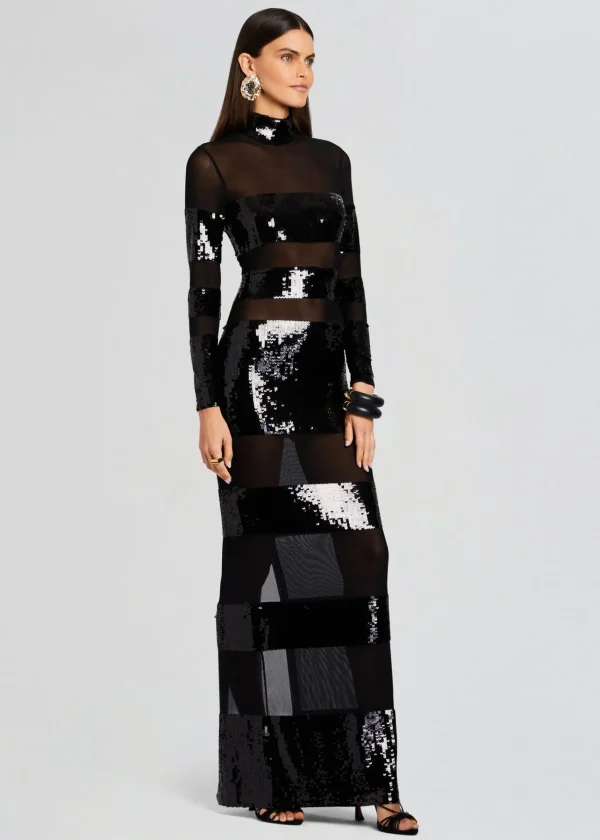 RETROFÊTE*Retrofete Melina Sequin Dress Black