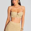 RETROFÊTE*Retrofete Melody Crochet Top Gold