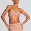 Guest Of*Retrofete Mera Sequin Top Dusty Peach