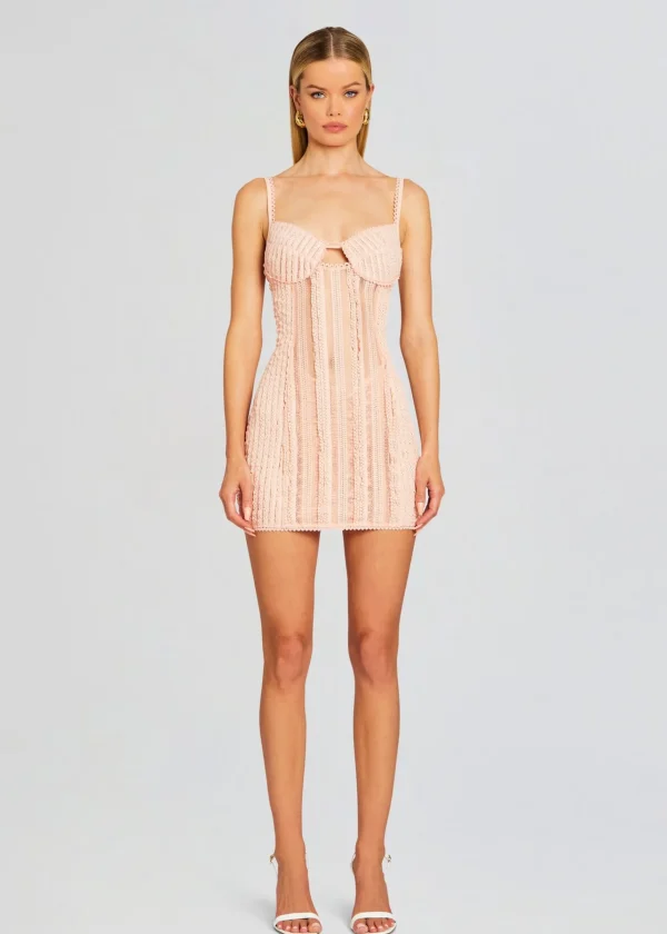 Sheer Bliss*Retrofete Mercey Short Dress Dusty Pink