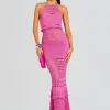 Resort '24*Retrofete Mesa Knit Crochet Dress Paradise Pink
