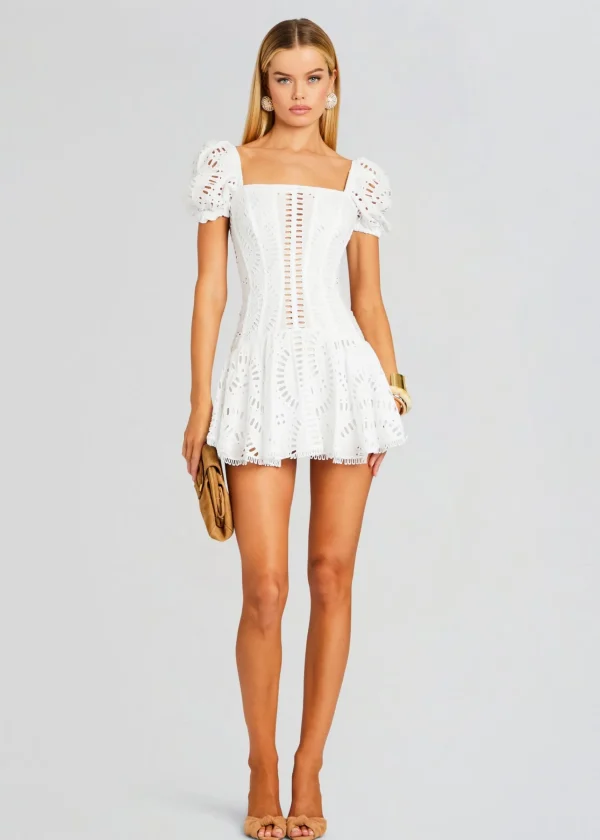 The Destination Bride*Retrofete Mexik Short Dress White Samoa